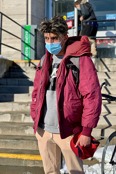 Man experiencing homelessness in Montreal