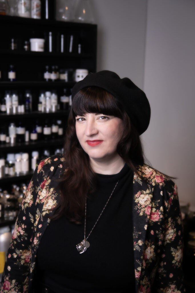 Portrait of April Lea, the founder of LVNEA Perfume