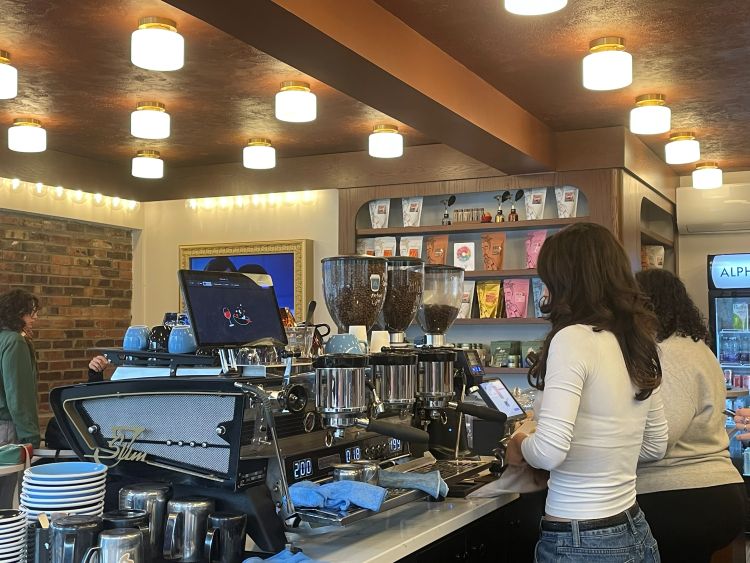 Baristas making coffee